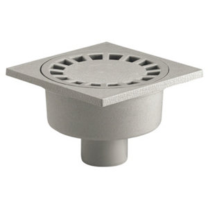 Siphon de cour gris en polypropylène 20 x 20 cm