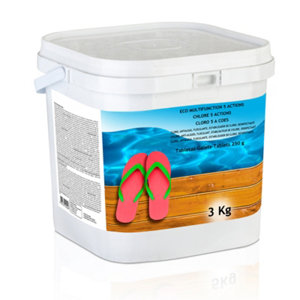 Chlore 5 actions 3 Kg Produit chimique pour le nettoyage