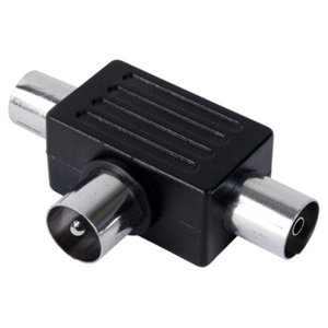 Dérivateur TV 2 mâle / 1 femelle en T Ø 9,52 mm