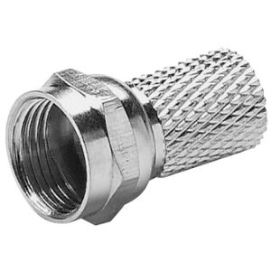 Fiche F pour câble coaxial avec joint torique 6,80 mm