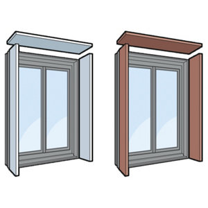 Tapée d'isolation grise pour fenêtre en aluminium 80 cm