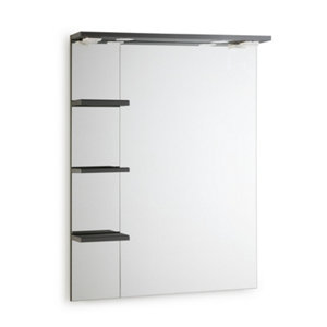 Miroir LED "Majorca" gris H. 104,2 x L. 80 x P. 20 cm