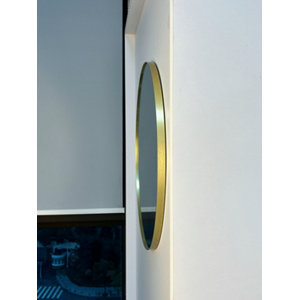 Miroir rond doré - 60 cm