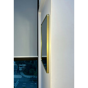 Miroir carré doré - 60 x 60 cm