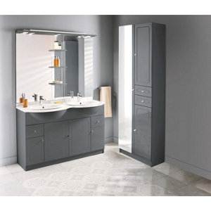 Coque "Majorca" grise 130 cm Épaisseur de 16 mm