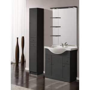 Bandeau "Majorca" gris laqué 80 x 18 cm