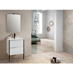 Applique Led noir P. 10,8 cm x H. 4 cm x Larg. 30 cm