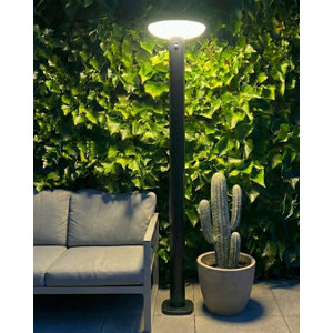 Lampadaire solaire LED détecteur 1000 lm IP44 hauteur réglable 200 cm télécommande