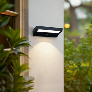 Applique solaire LED avec détecteur de mouvement 1000lm noir