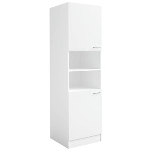 Meuble bas pour four Bali blanc L. 60 x H. 82 x P. 57,6 cm