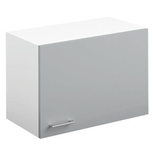 Meuble sur-hotte 1 porte "Bali" gris - L. 60 x H. 41 x P. 31,6 cm