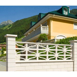 Pilier pressé blanc 30 x 30 cm x H. 17,1