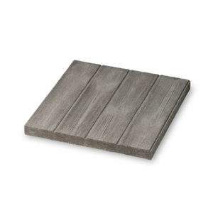 Dalle terrasse béton effet bois gris 40 x 40 cm épaisseur 3,5 cm
