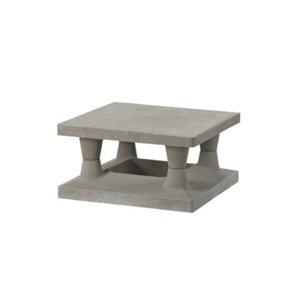 Chapeau de cheminée en béton gris naturel - 45 x 45 cm