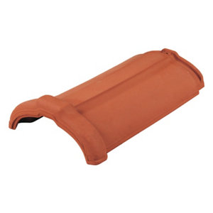 Faîtière à pureau variable double emboîtement, marseille, rouge, ep. 73 mm