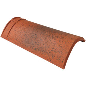 Faîtière à pureau variable double emboîtement, rouge jaspe, Ep. 73 mm