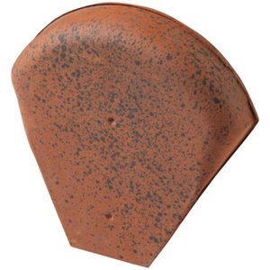 Fronton à double courbe/emboîtement rouge jaspe Ep. 73 mm