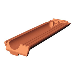 Demi-tuile MARSEILLE rouge Ep. 55 mm