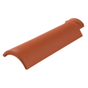 Demi-tuile à double courbe TAMARIS rouge Ep. 73 mm