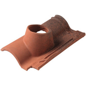 Tuile à douille tamaris rouge jaspé ep. 73 mm