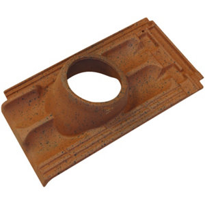 Tuile à douille marseille rouge jaspé ep. 55 mm