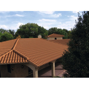 Tuile CANAL méditerranée rouge Ép. 50 mm