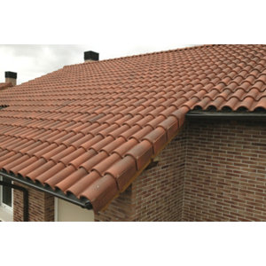 Tuile Tamaris rouge jaspé Ép. 73 mm - 441 x 263 x 73 mm