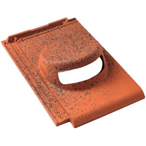 Tuile à douille PLANUM rouge jaspé, Ep. 32 mm