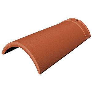 Faîtière à pureau variable double emboîtement, rouge klinker, Ep. 73 mm