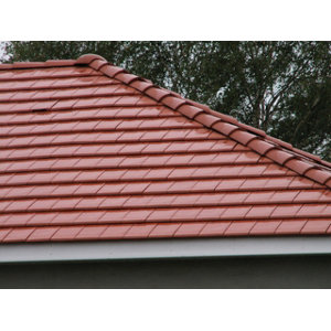 Tuile Planum bordeaux Ép. 32 mm - 441 x 263 x 73 mm