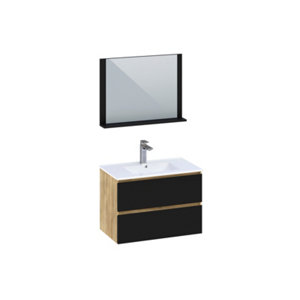 Ensemble meuble, vasque et miroir "Milenio" 80 cm