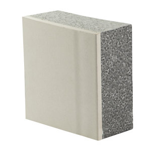 Doublage plaque de plâtre + polystyrène - L. 2,50 x l. 1,20 m x Ép. 12,5 + 80 mm