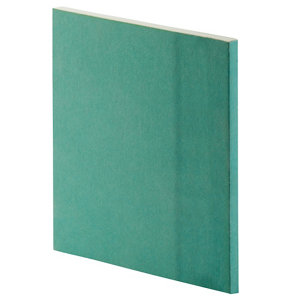 Plaque de plâtre BA 13 hydrofuge NF - L. 2,50 x l. 0,60 m x Ép. 12,5 mm "Pladur"