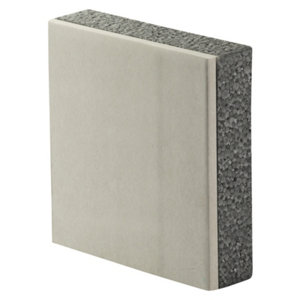 Doublage plaque de plâtre + polystyrène - L. 2,50 x l. 1,20 m x Ép. 9,5 + 80 mm