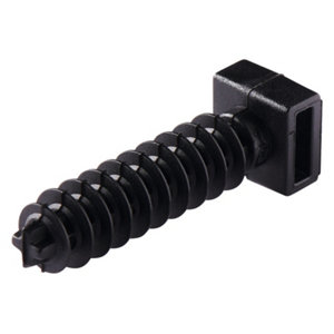 Lot de 100 embases à cheville noir - Ø 9 mm