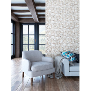 Plaquette murale décorative intérieur crème aspect pierre naturelle 48x32 cm