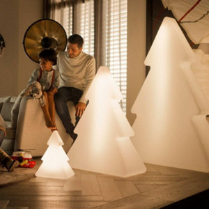 Sapin lumineux rechargeable décoratif  RVB et blanc, 100 cm