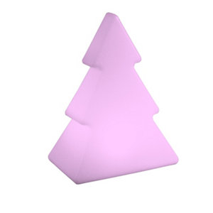 Sapin lumineux rechargeable décoratif  RVB et blanc, 100 cm