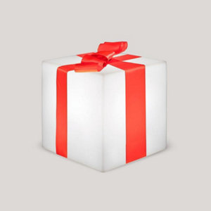 Cube lumineux solaire rechargeable couleur RVB et blanc , 32 cm