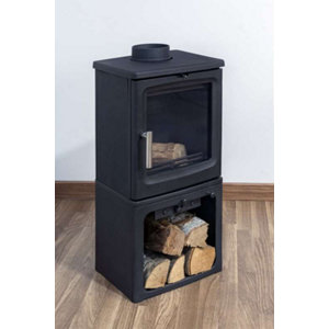 Poêle à Bois "Fogo" 6,5 kW - H. 811 x l. 415 x P. 295 mm