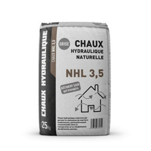 Chaux hydraulique naturelle grise NHL : 3,5 - 25 kg