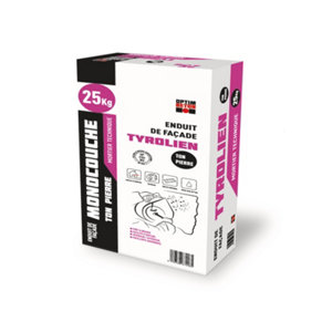 Enduit de façade tyrolien ton pierre - sac de 25 kg