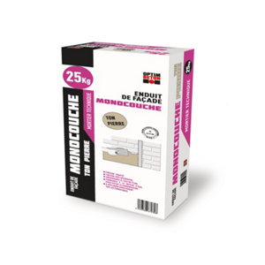 Enduit de façade monocouche ton pierre - sac de 25 kg