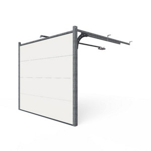 Porte de garage H. 200 x L. 240 cm. Ép. 40 mm Blanc