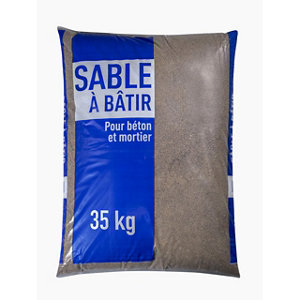 Sable à bâtir pour les travaux de maçonnerie Granulo. 0/4 mm - Sac de 35 kg