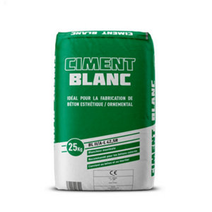 Ciment blanc pour travaux ornementaux - 25 kg