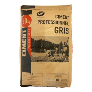 Ciment gris CEM II B-L 32,5 R NF 30 kg