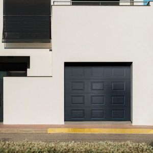 Porte de garage sectionnelle motorisée - Grise - 200 x 240 cm