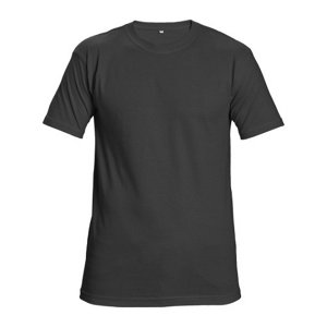 T-shirt unisexe basique noir coton manches courtes taille XXL