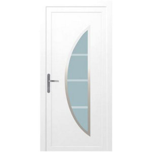 Porte PVC droite demi lune H. 215 cm x Ep. 7 cm x l. 80 cm